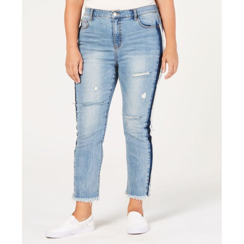 Rachel Rachel Roy Trendy Plus Size Ripped Skinny Jeans